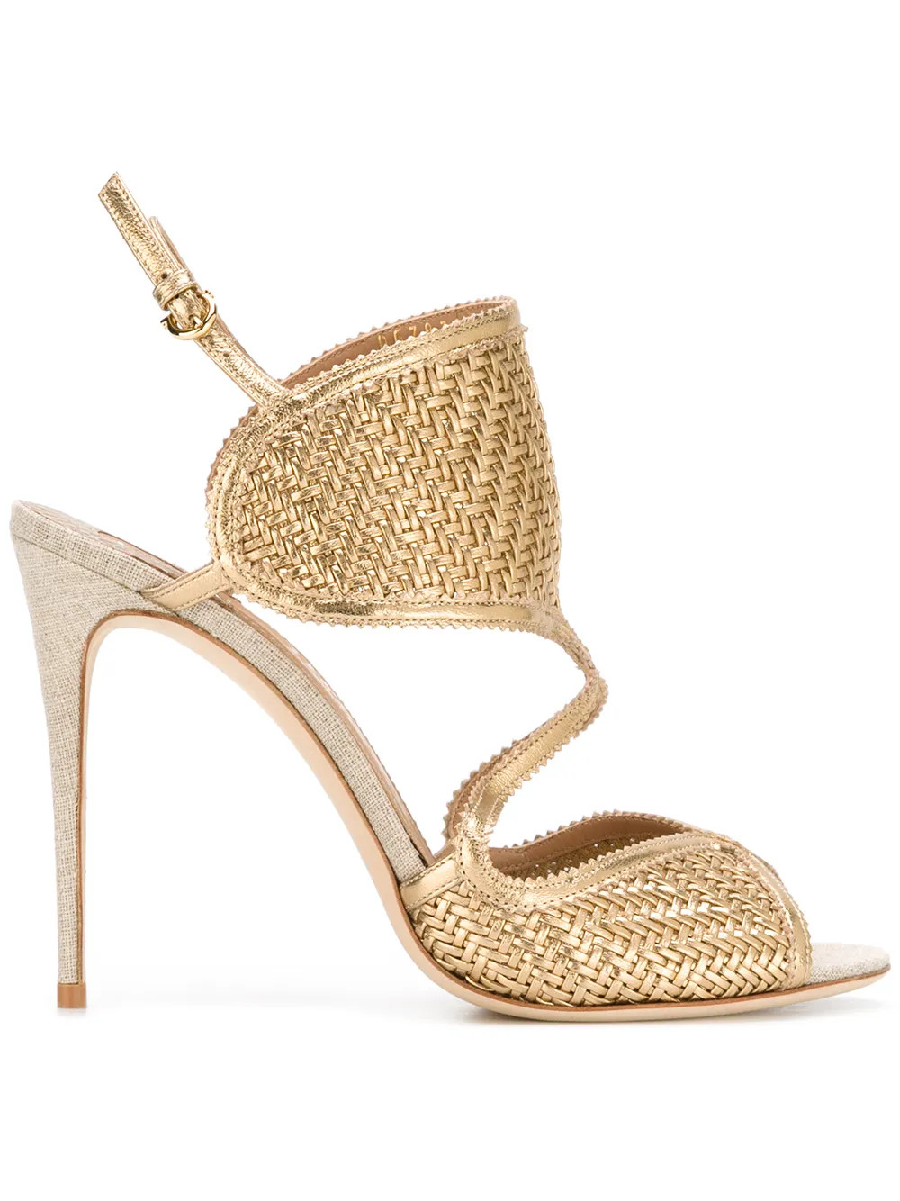 Salvatore Ferragamo woven sandals - Nude & Neutrals | FarFetch US