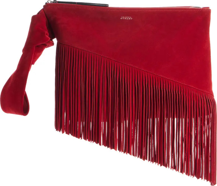 Isabel Marant Faro Fringe Suede Clutch | Nordstrom | Nordstrom