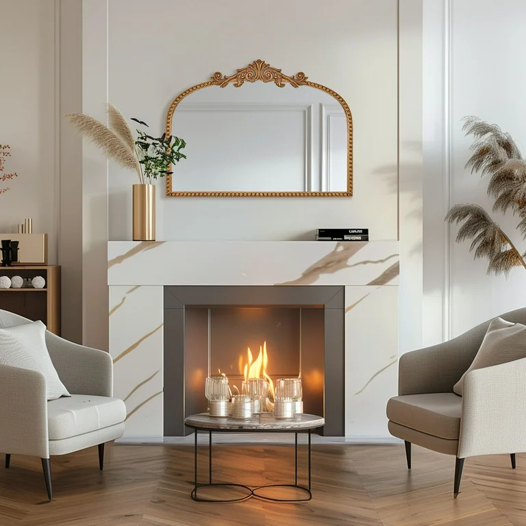 Crystal Art Gallery 24" x 34" Gold Traditional Arch Decor Mirror | Walmart (US)