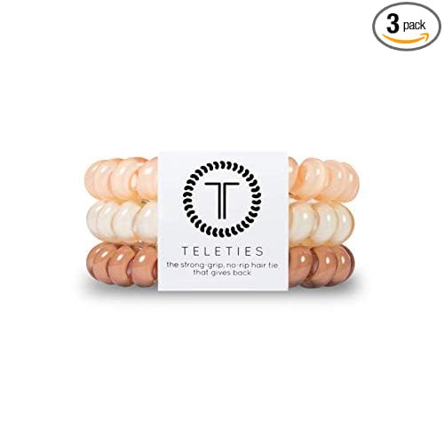 TELETIES - Large Spiral Hair Coils - Ponytail Holder Hair Ties for Women - Phone Cord Hair Ties -... | Amazon (US)