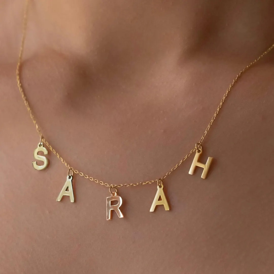 Personalized Name Necklace Custom Name Necklace Minimalist Name Necklace Gift for Her Silver Gold... | Etsy (US)