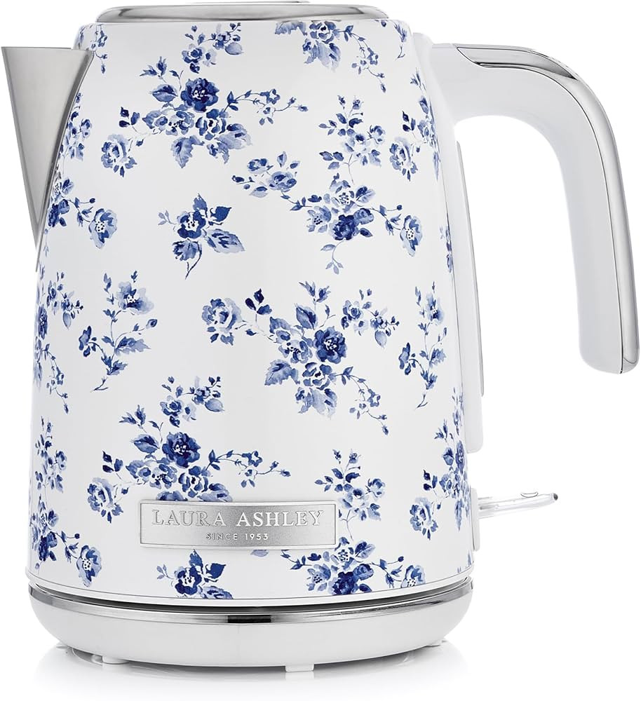 Laura Ashley China Rose Cordless Jug Kettle 1.7 Liter by VQ | Energy Efficient 3KW Rapid Boil Sta... | Amazon (US)