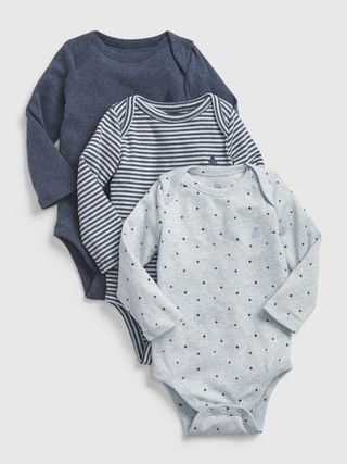 Baby First Favorite Long Sleeve Bodysuit (3-Pack) | Gap (US)