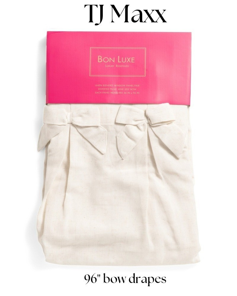 Linen bow drapes on sale at TJ maxx, 96 in, girls, teens, bedroom, look for less, white, curtains.

#LTKHome #LTKSaleAlert #LTKStyleTip