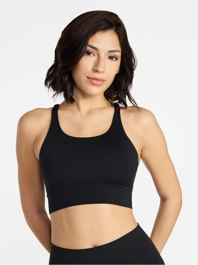Avia Women’s Strappy Longline Bra, Sizes XS-XXXL | Walmart (US)
