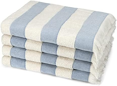 Black & White Brands Set of 4 Turkish Beach/Pool Towels. 100% Organic Turkish Cotton, Stylish and... | Amazon (US)