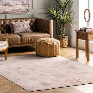 nuLOOM Mari Faded Traditional Motif Area Rug - 6' 3" x 9' - Beige | Bed Bath & Beyond
