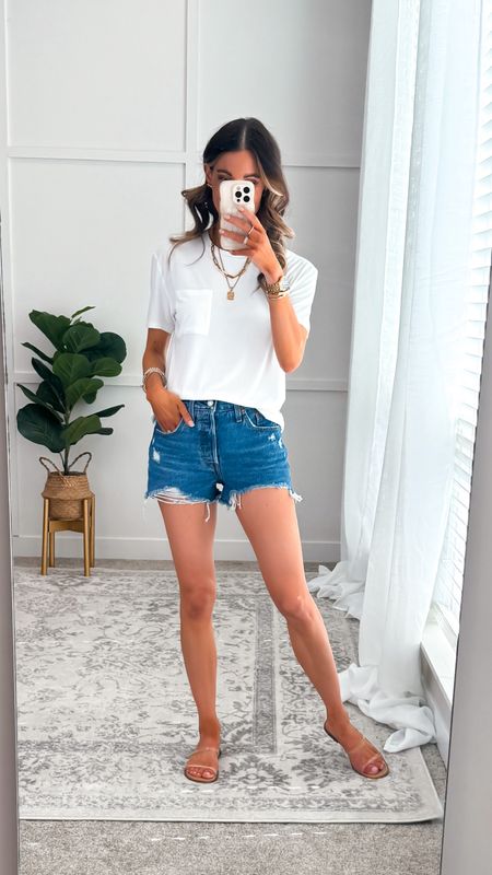 ✨Create countless outfits this spring and summer with these jeans shorts. Try pairing with t-shirts, tanks, button downs or lightweight sweaters. 

✨I’m wearing my true to size, however size up for a looser fit or if need more room in the hips/thighs.

#jeanshorts #jeans #jeanslovers 

#LTKFindsUnder50 

#LTKStyleTip #LTKFindsUnder100