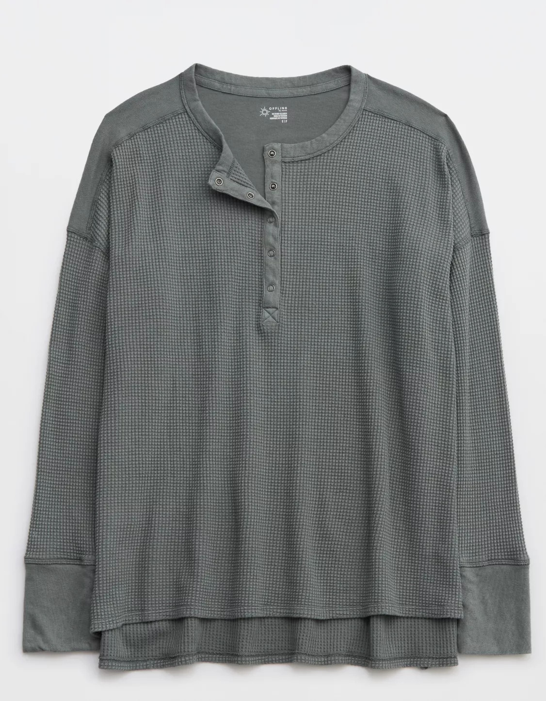 OFFLINE By Aerie Wow! Waffle Henley T-Shirt | Aerie