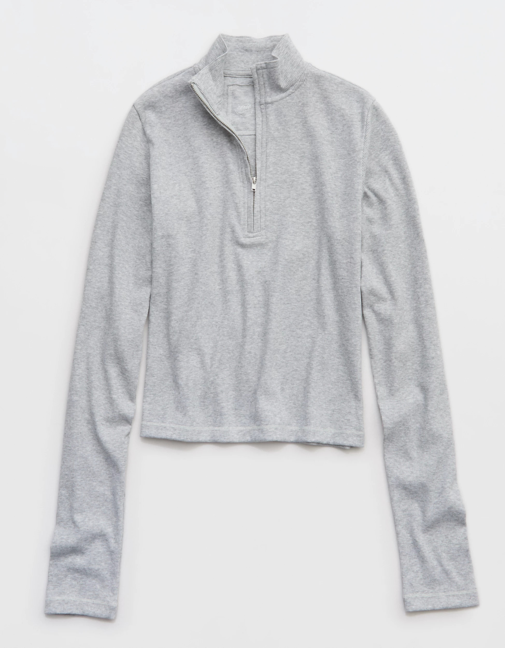 Aerie Long Sleeve Quarter Zip T-Shirt | Aerie