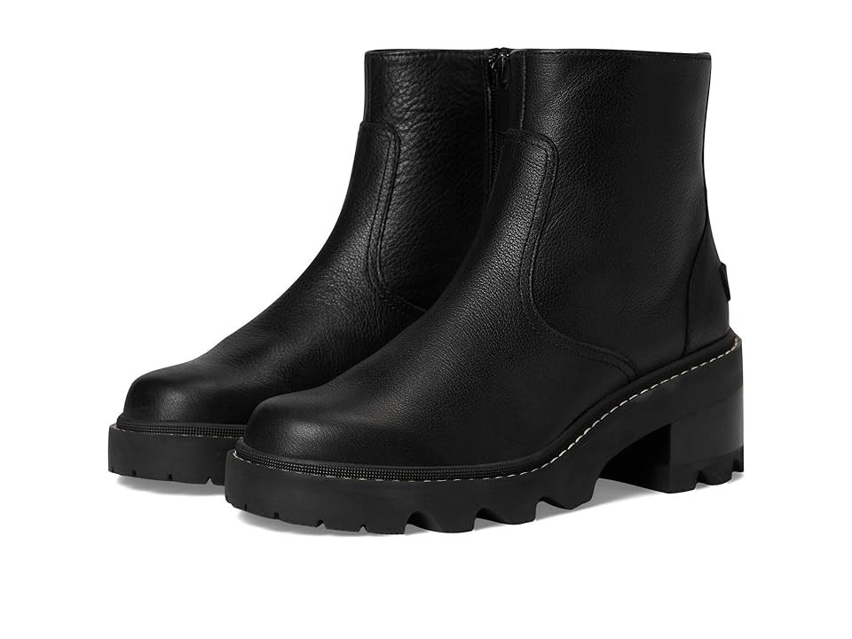 SOREL Joan Now Zip Bootie Women's Boots Black/Black : 10.5 B - Medium, Leather | Zappos