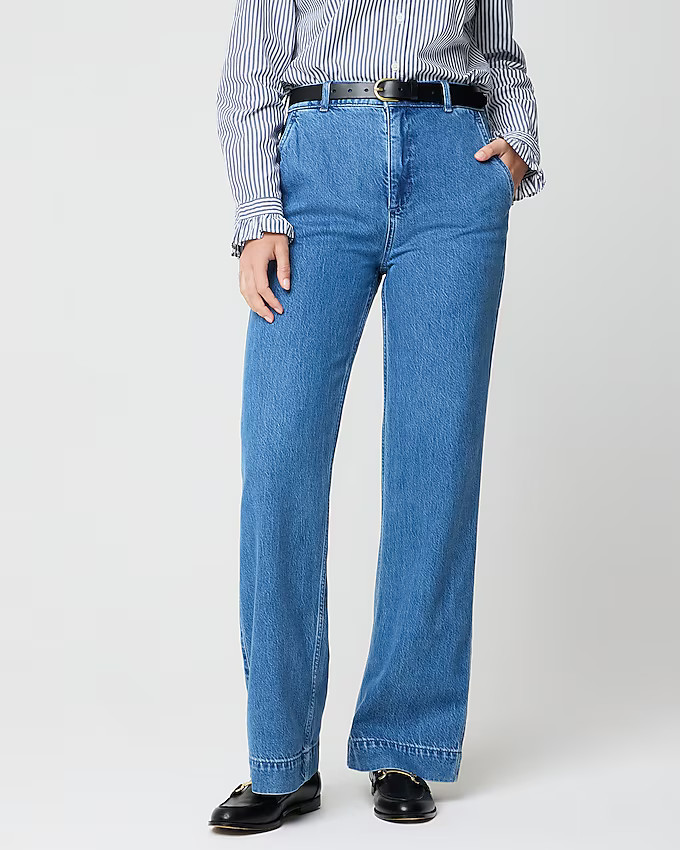 Drapey wide-leg trouser jean | J.Crew Factory