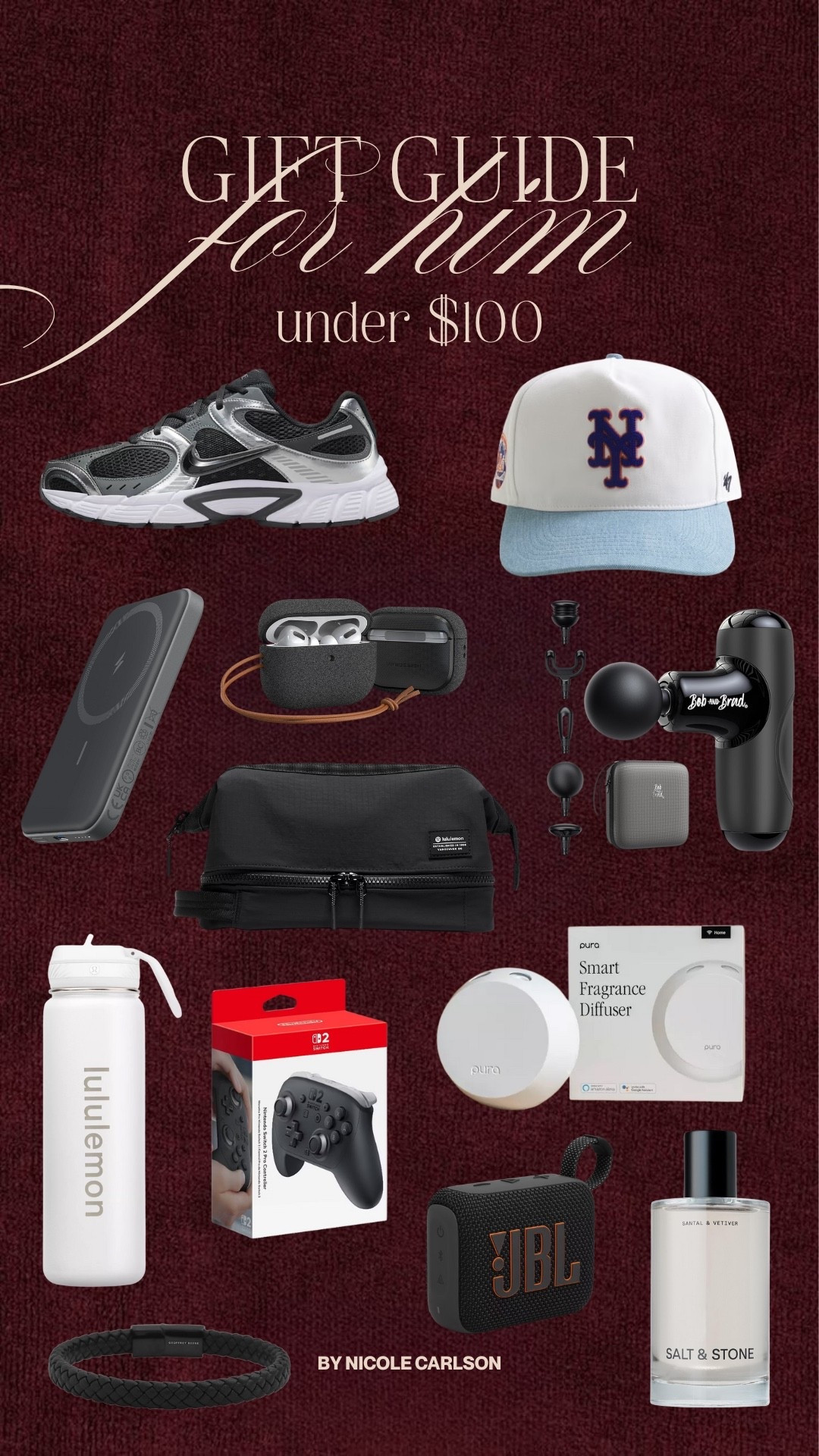 Gift guide for him under $100. Tech finds and accessories for the fitness lover. 

#LTKHoliday #LTKGiftGuide #LTKfitnessgoals
