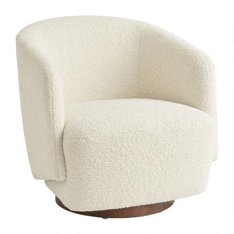 Sophie Upholstered Swivel Chair | World Market