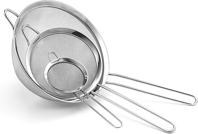 Cuisinart CTG-00-3MS Set of 3 Fine Mesh Stainless Steel Strainers | Amazon (US)