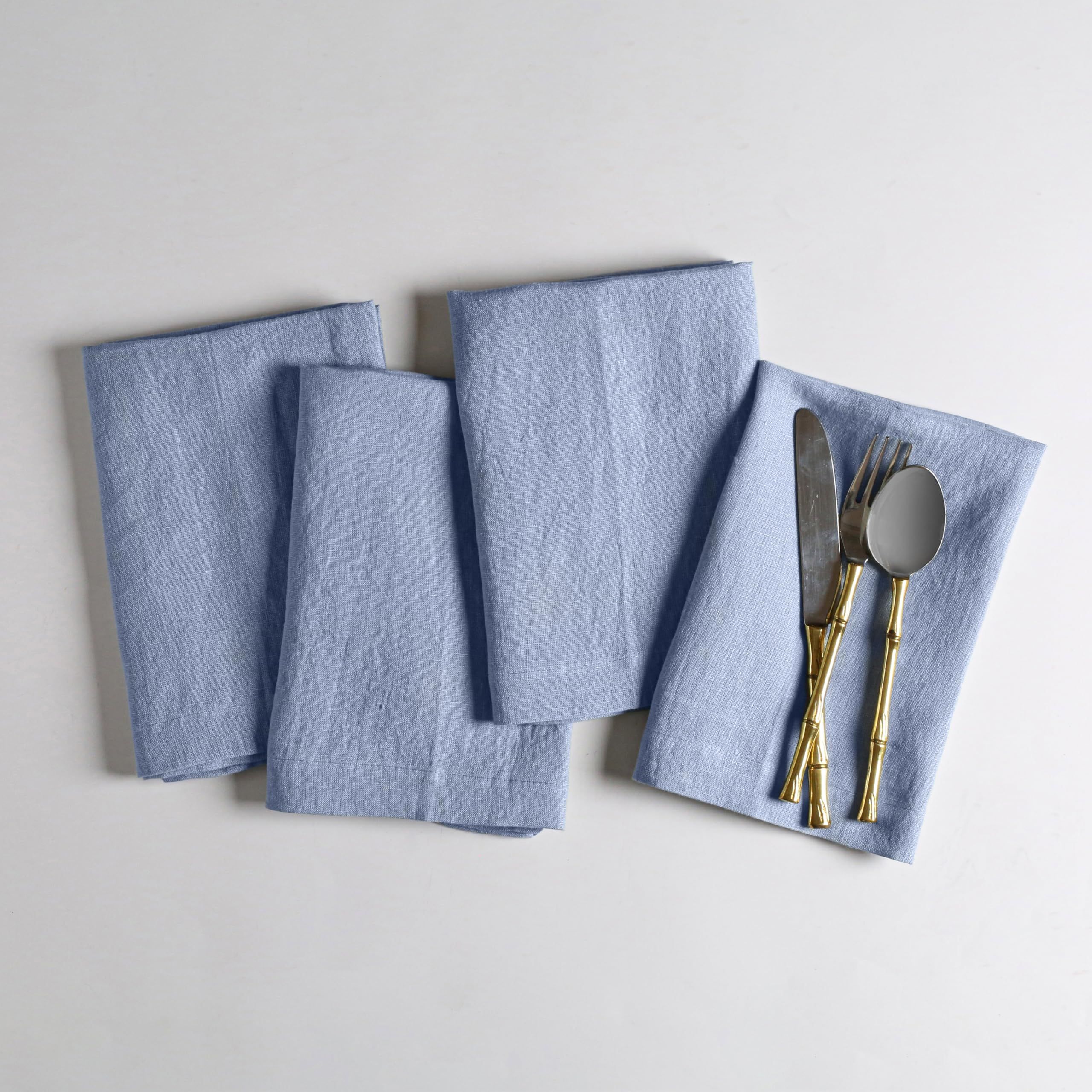 European Soft Linen Napkins - 100% Linen 18x18 Inch – Set of 4 - Spring Easter Holiday Collecti... | Amazon (US)