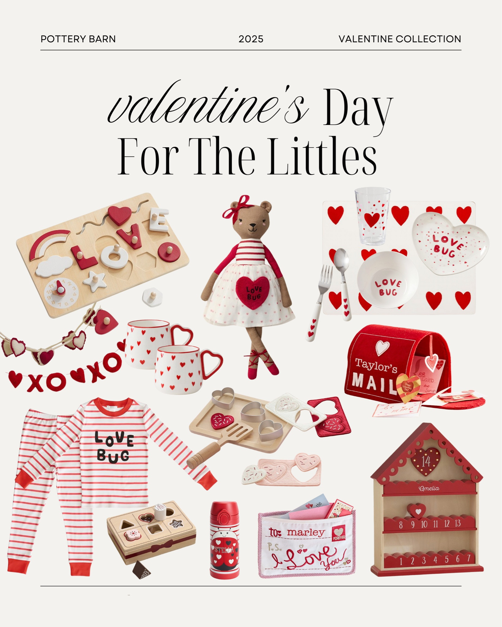 Celebrate the season of love with the most adorable Valentine’s Day collection for the littles! From cozy pajamas and sweet love-themed toys to festive decor and personalized gifts, @potterybarnkids has everything to make February 14th extra special. 💌

#ValentinesDay #PotteryBarnKids #ValentinesDayForKids #LoveBug #HolidayDecor

#LTKSeasonal #LTKFamily #LTKKids