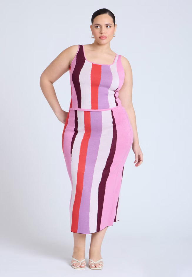 Intarsia Column Skirt | Eloquii