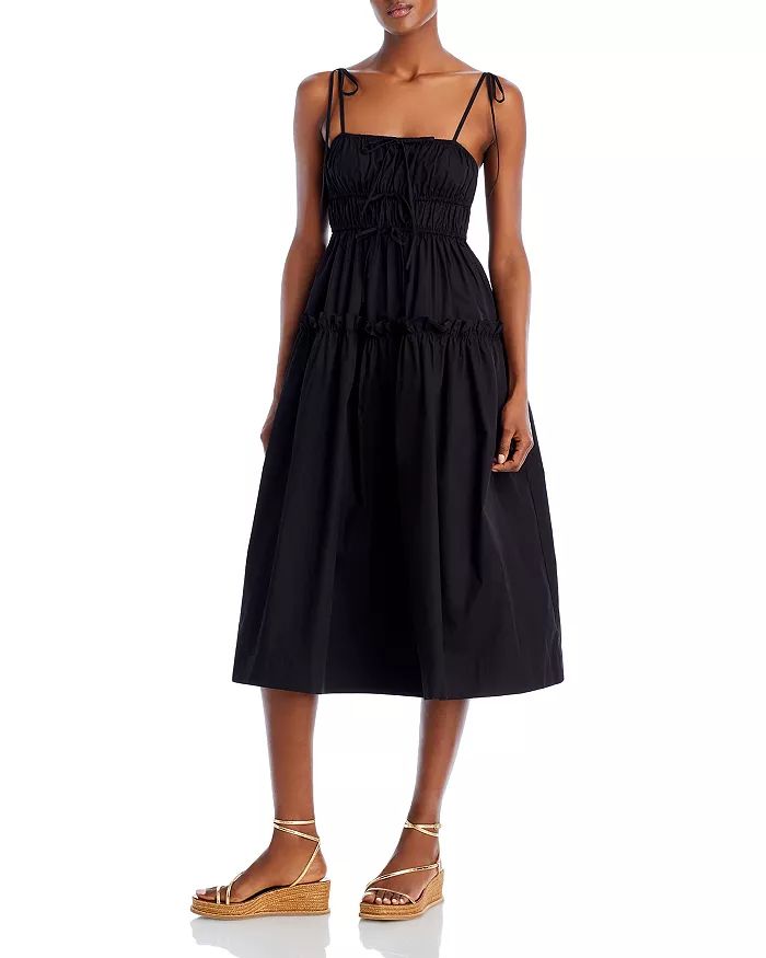Cotton Sleeveless Smocked Midi Dress | Bloomingdale's (US)