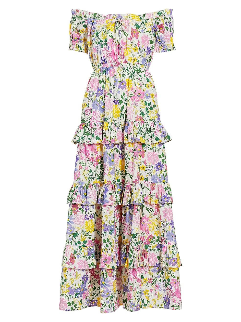 ASTR The Label Viona Floral Off-The-Shoulder Maxi Dress | Saks Fifth Avenue