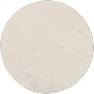 Creative Co-Op Minimalist Round Marble Charcuterie or Cutting Board, White Small | Amazon (US)