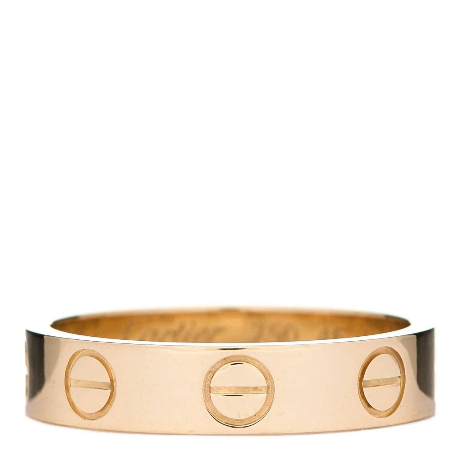 18K Yellow Gold 3.5mm LOVE Wedding Band Ring 46 3.75 | FASHIONPHILE (US)