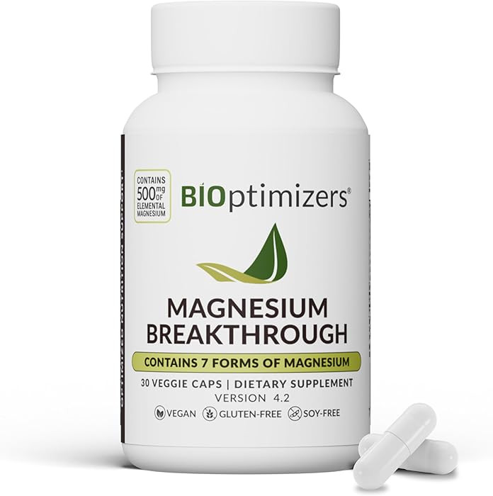 BIOptimizers Magnesium Breakthrough Supplement with 500mg - 7 Forms of Magnesium: Glycinate, Mala... | Amazon (US)