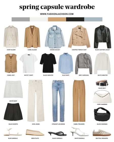 Spring capsule wardrobe. I can only link 16 products but everything else can be found on www.fashionjackson.com or in the product collections on my LTK shop page! #springoitfits #capsulewardrobe #nashvilleoutfits 

#LTKstyletip #LTKfindsunder50 #LTKfindsunder100