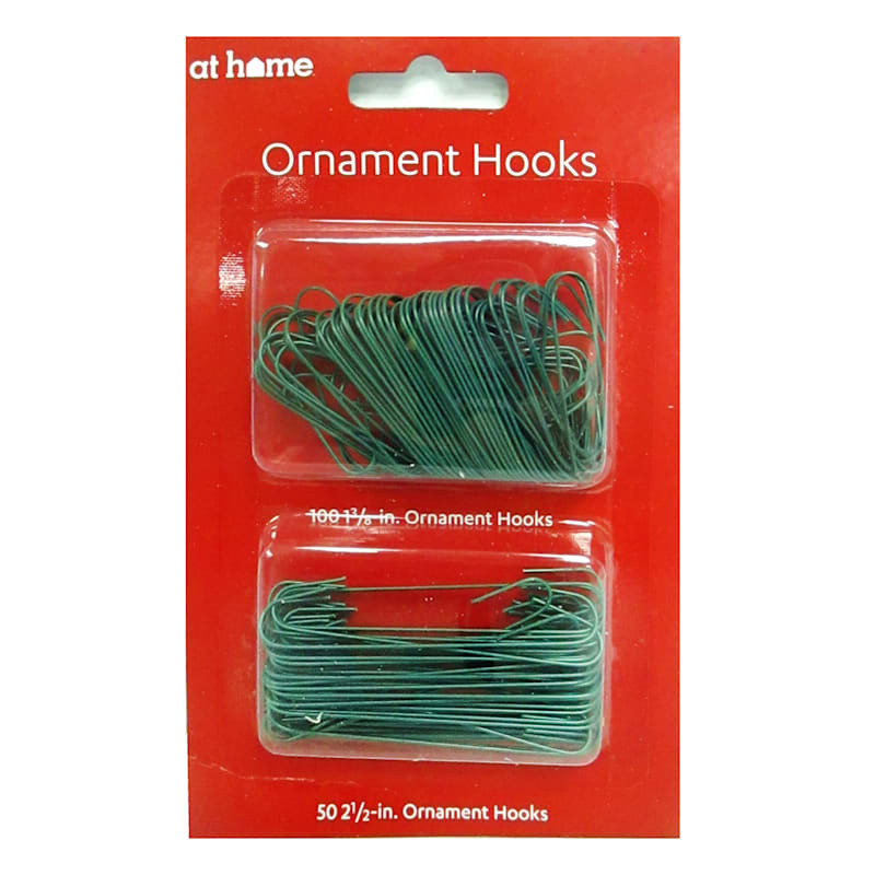 150-Count Green Ornament Hooks | At Home