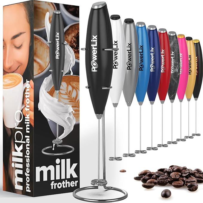 PowerLix Milk Frother Handheld Battery Operated Electric Whisk Beater Foam Maker For Coffee, Latt... | Amazon (US)