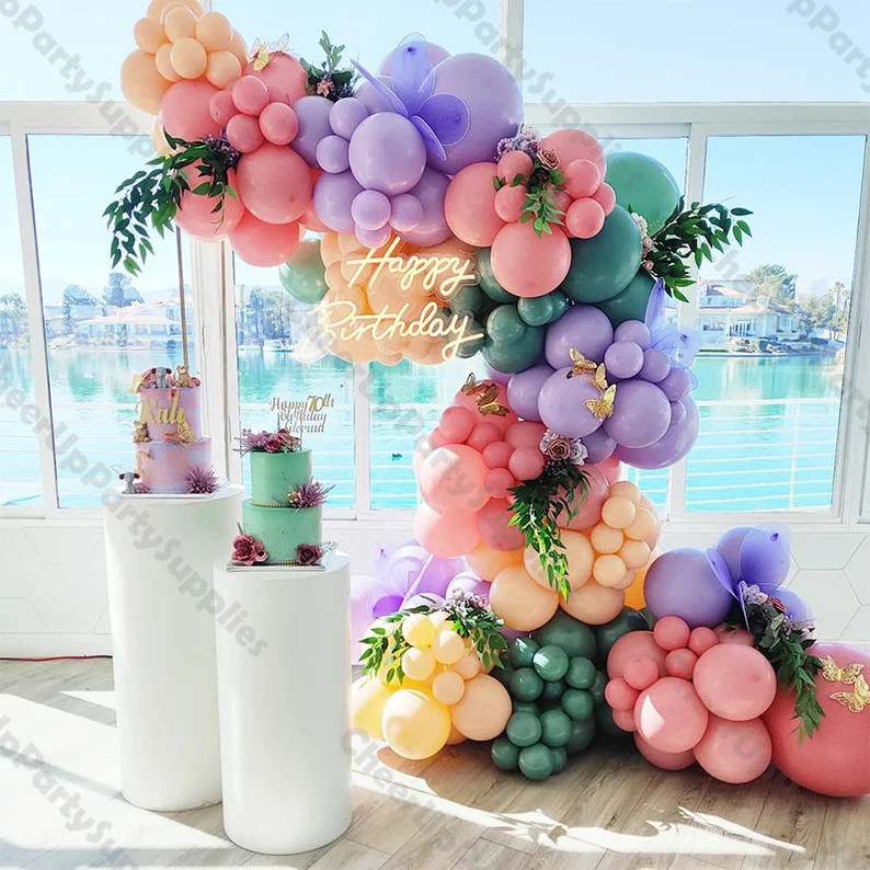 173pcs Boho Balloon Garland Dusty Pink Green Baby Shower Gender Reveal Birthday Backdrop Wedding ... | Etsy (US)