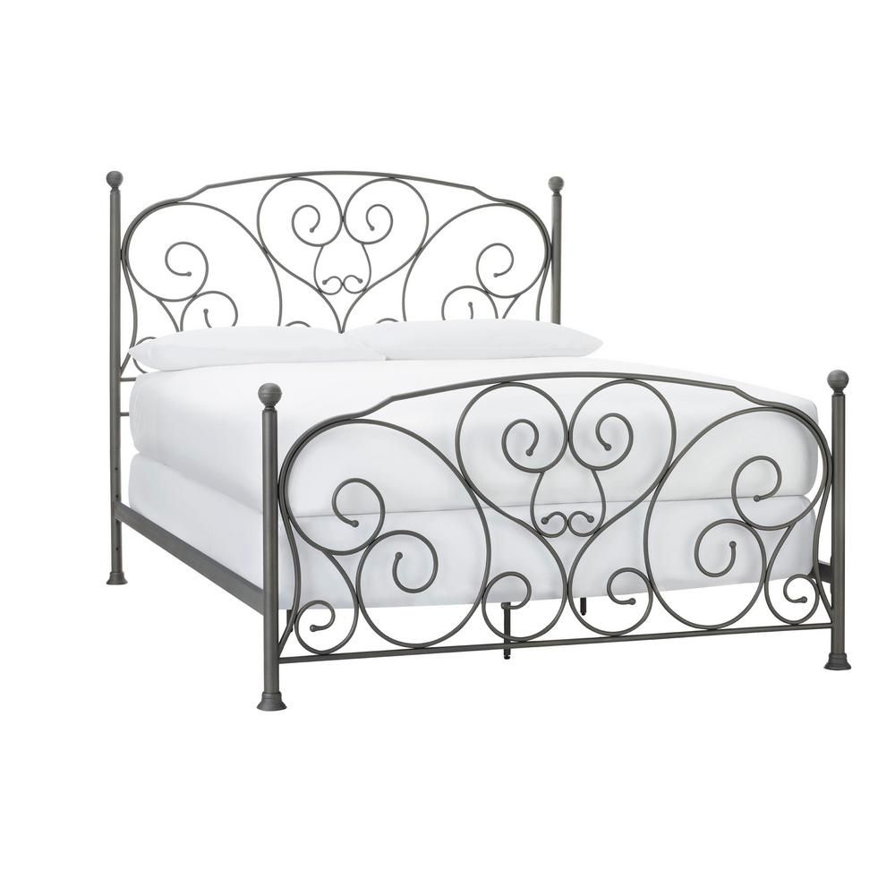 StyleWell Dayport Oil Rubbed Bronze Metal Queen Scroll Bed (65 in W. X 54.92 in H.)-BD8045Q - The... | The Home Depot