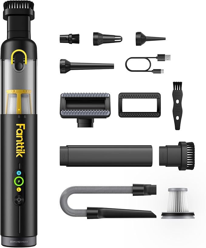 Fanttik Slim V10 Mate Cordless Car Vacuum, 4-in-1 Portable Mini Handheld Vacuum, 17000pa Suction ... | Amazon (US)