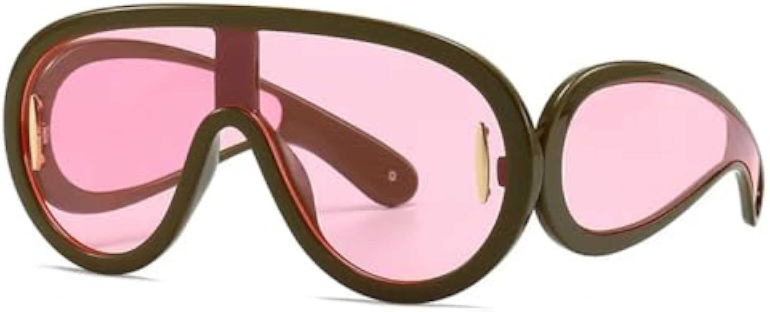 Sports Punk Sunglasses For Women Men One-Piece Sun Glasses for Ladies Oversized Steampunk Eyewear... | Amazon (US)