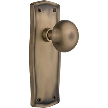 Nostalgic Warehouse 705382, Privacy-2.375", Antique Brass Prairie Plate with New York Knob | Amazon (US)