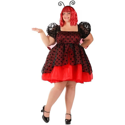 HalloweenCostumes.com 1X Women Plus Size Women's Ladybug Costume Dress | Plus Size Costumes, Black/Red | Target