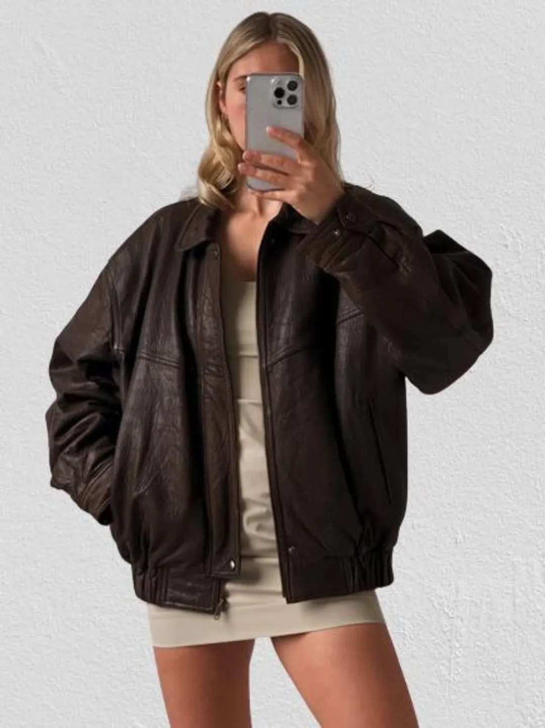 Women Handmade Oversize Bomber Lambskin Soft Real Leather Jacket Women Casual Wear Genuine Leathe... | Etsy (US)