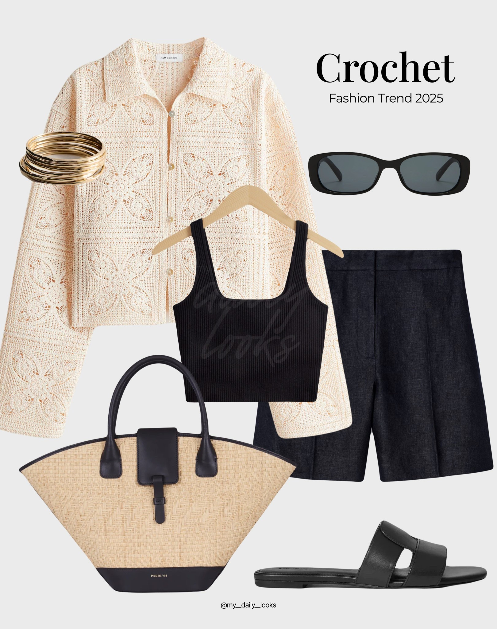 Crochet styling for spring/summer days🖤

Check out more ideas in my profile. 

Summer outfit, summer inspo, crochet jacket, crochet shorts, capsule wardrobe, high street, crochet top, crochet dress, crochet cardigan, H&M new in, embroidery, embroidered top, holiday, vacation.

#LTKsummer #LTKstyletip #LTKspring