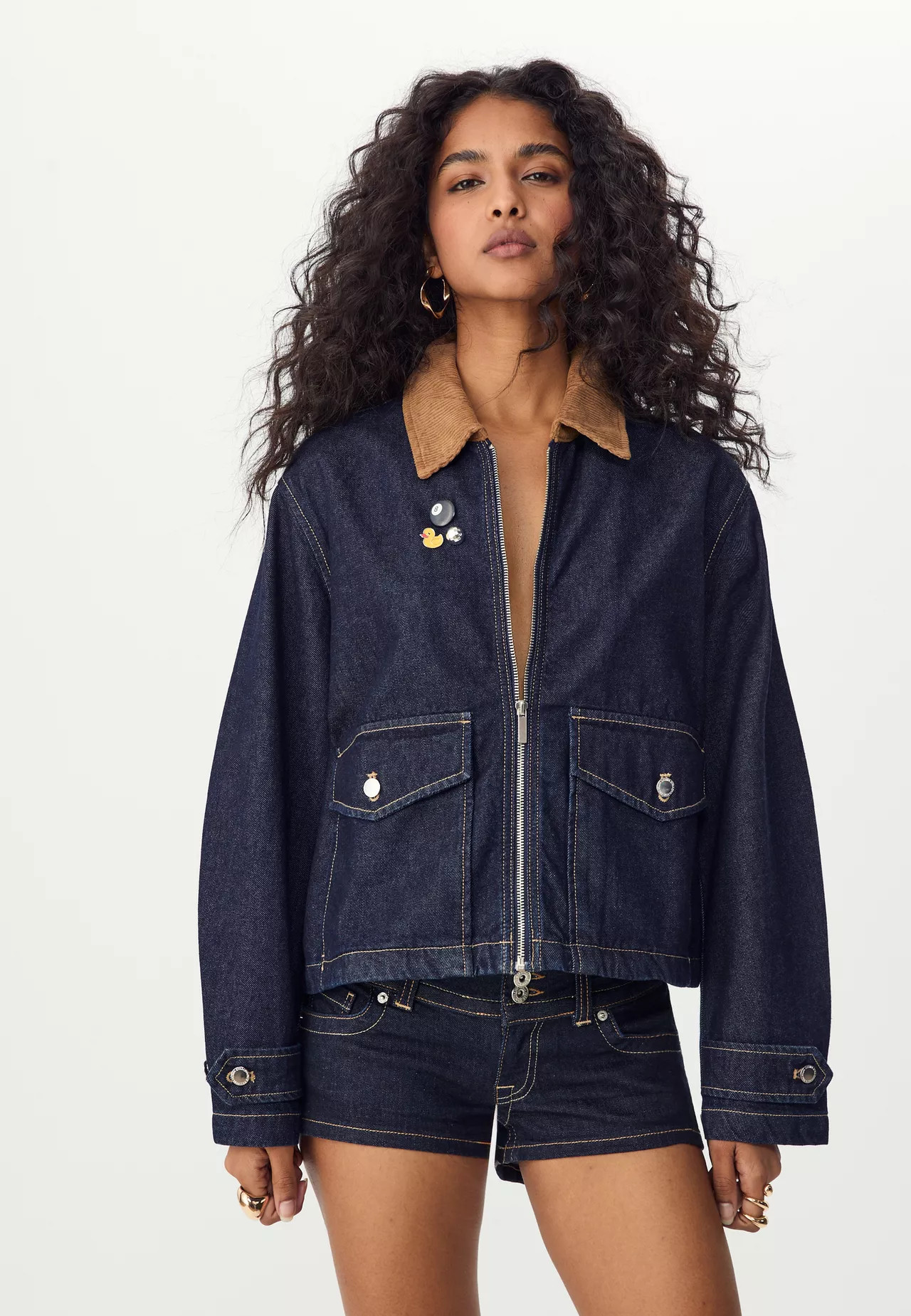 Kombinierte Jeansjacke - Denim für Damen | Stradivarius Deutschland | Stradivarius DE