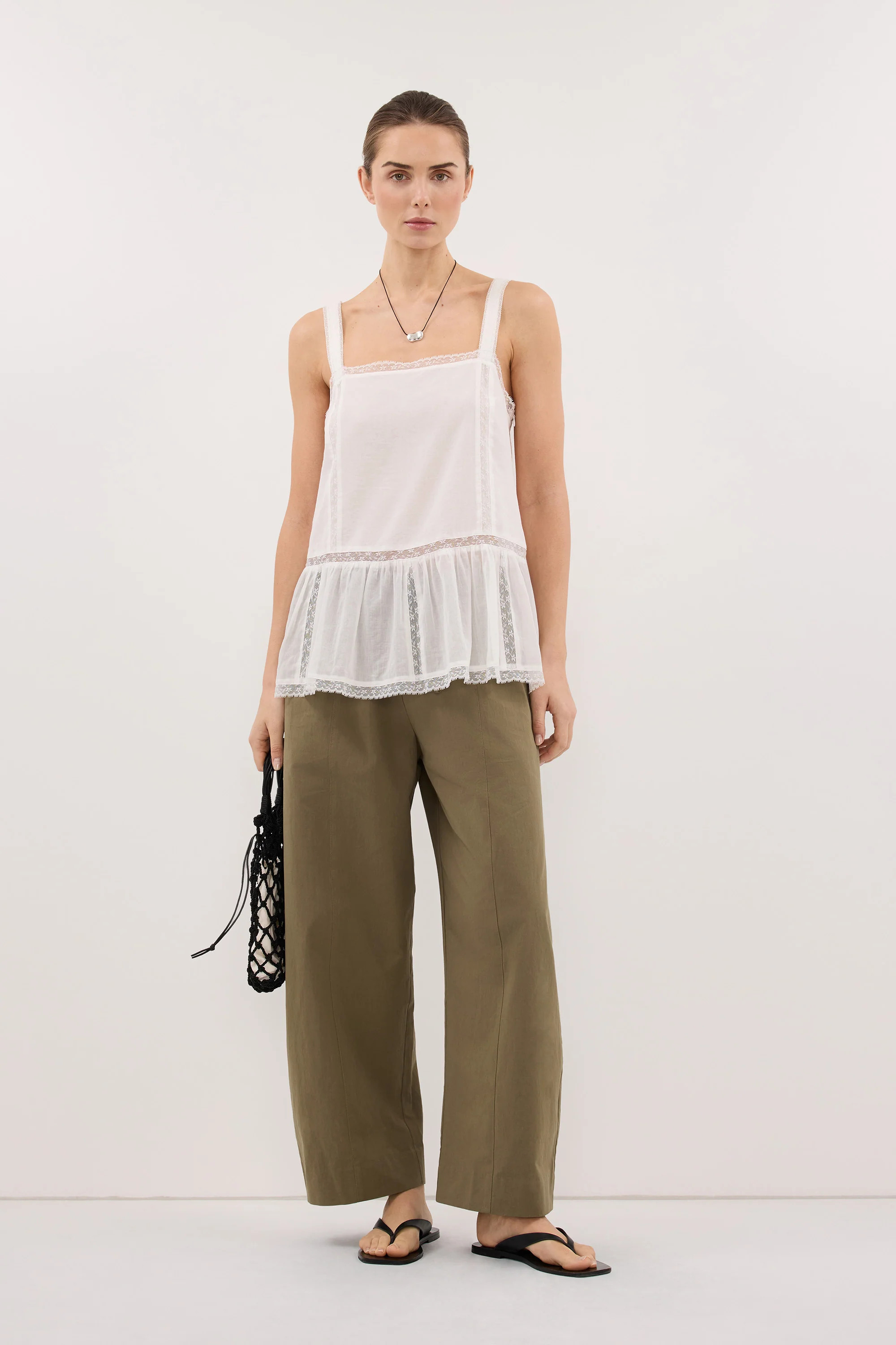 SCOUT KHAKI POPLIN BARREL PANT | DISSH