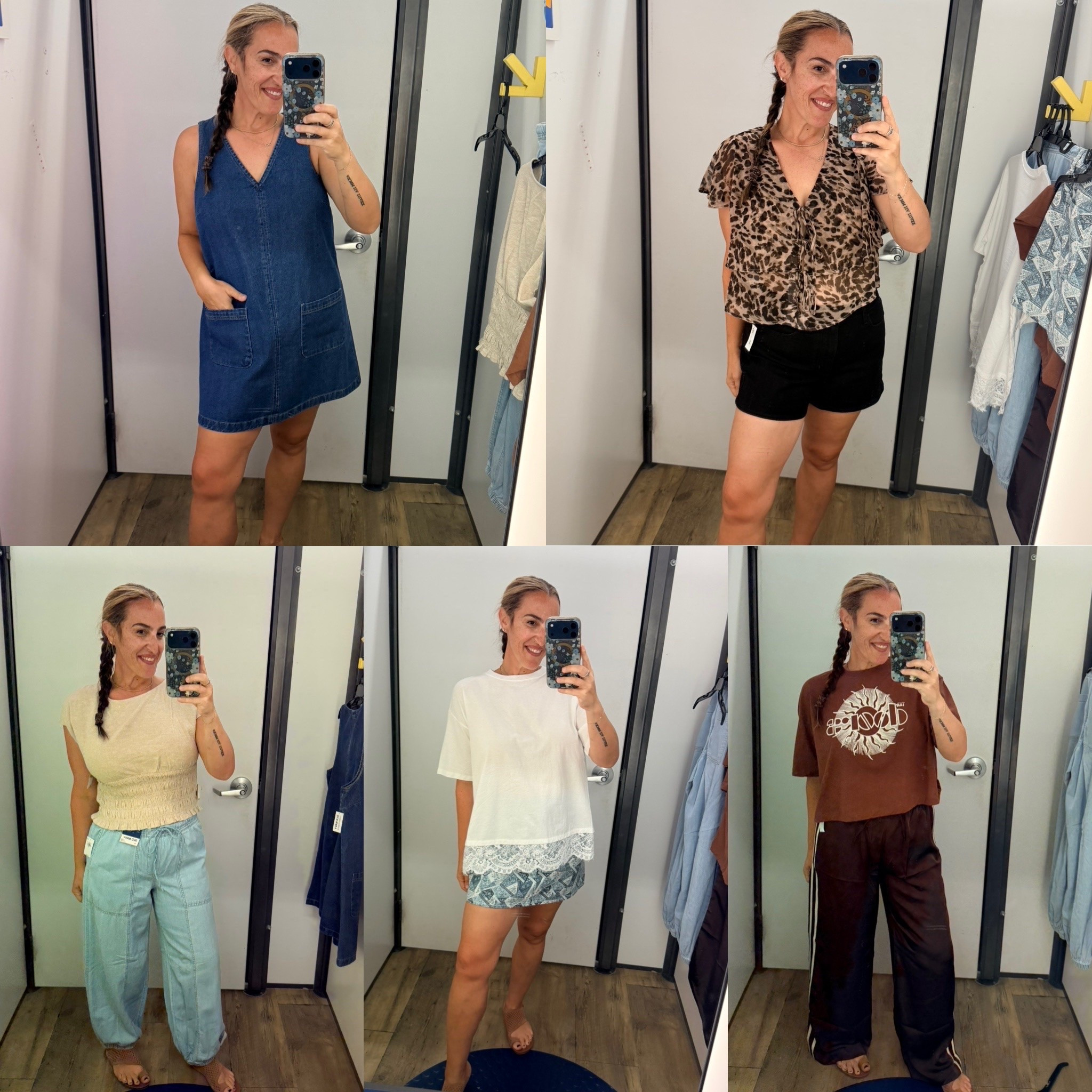 Old navy try on! Everything is a medium - white tee and doors tee runs big. Denim skirt is a 6 and shorts are an 8.

#LTKSeasonal #LTKOver40 #LTKmomlife