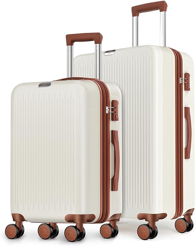 Suitour Luggage Sets Expandable Suitcase with Spinner Wheels TSA Lock, 20/24 Luggage sets 2 piece... | Amazon (US)