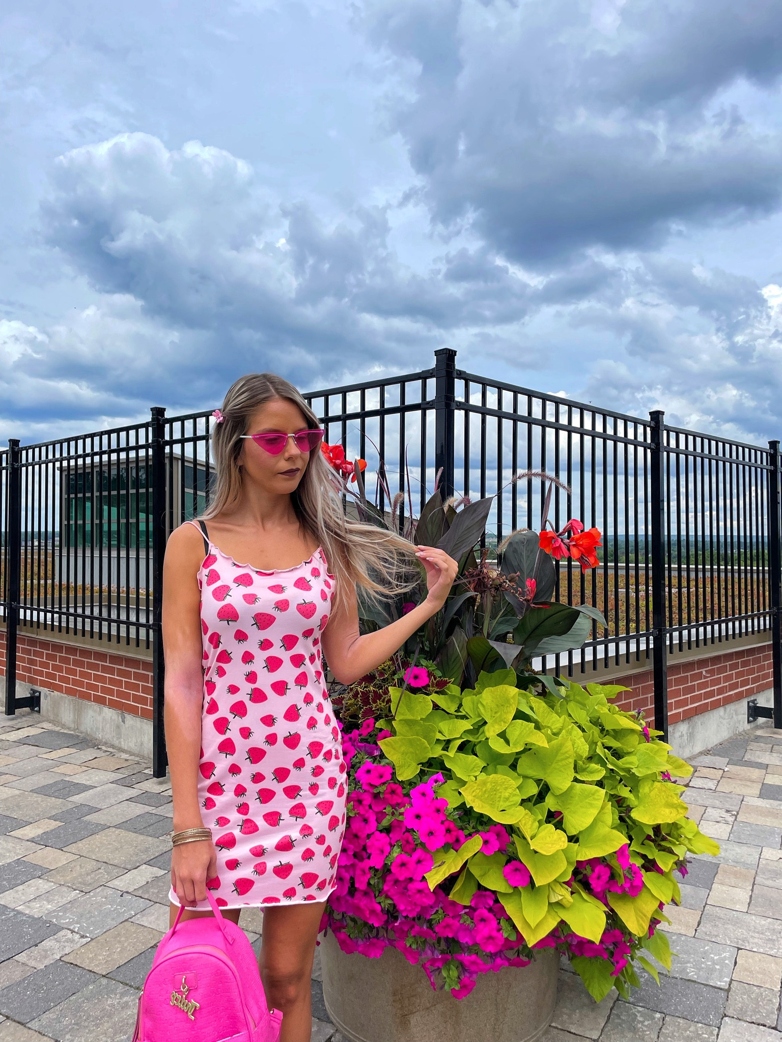 Super cute women's strawberry dress from Shein. Pictured is a size small. Perfect for spring and summer! Easily styled up with accessories. 

#LTKSeasonal #LTKunder50 #LTKunder100