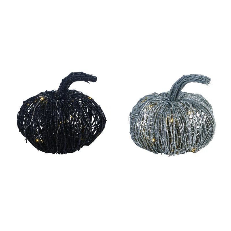 2 Piece Halloween Light Up Pumpkin Set | Wayfair North America