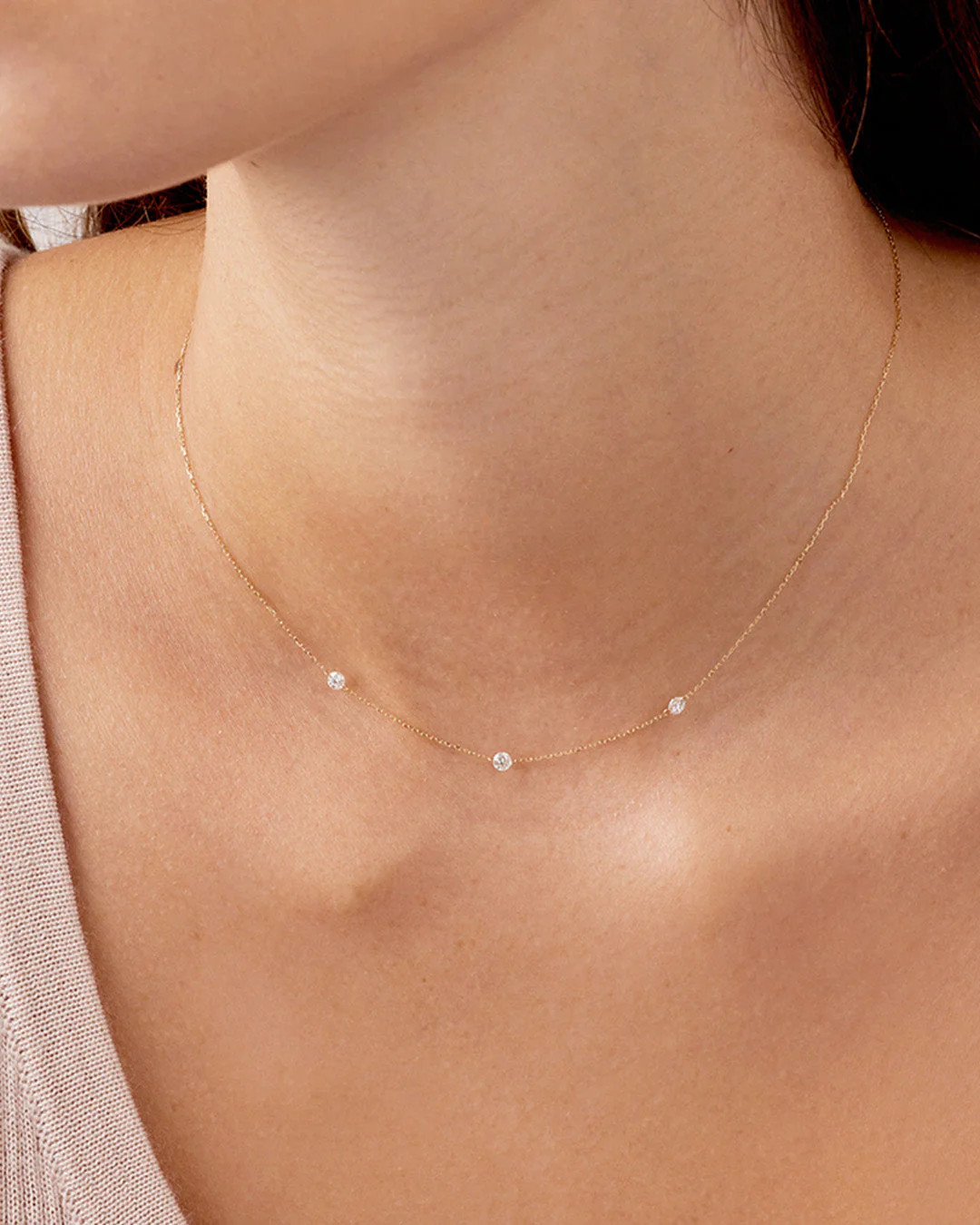 Floating Diamond Stationary Trio Necklace | gorjana