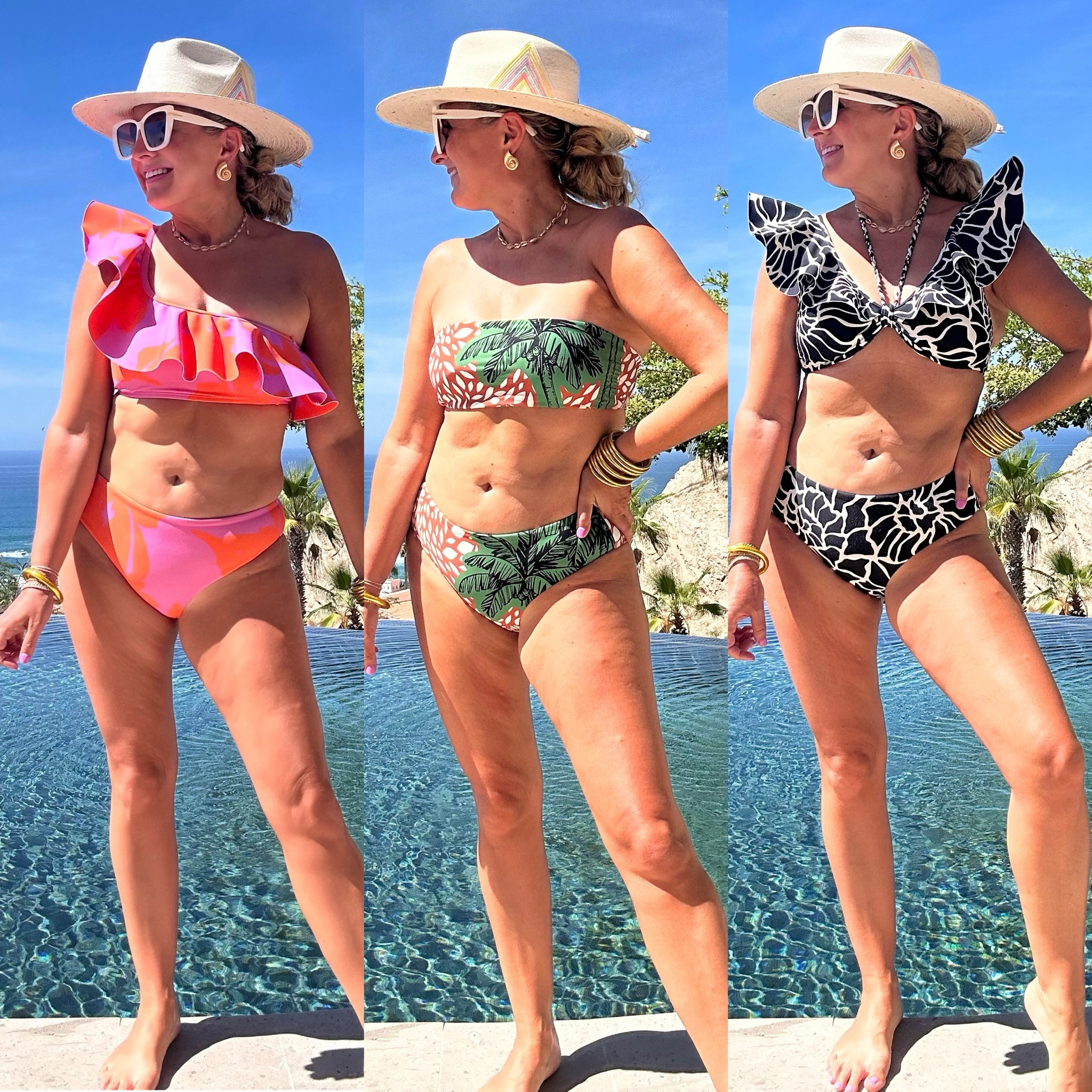 My fave bikinis that I wore in Cabo. Wearing medium in all  

#LTKOver40 #LTKSwim #LTKFindsUnder50