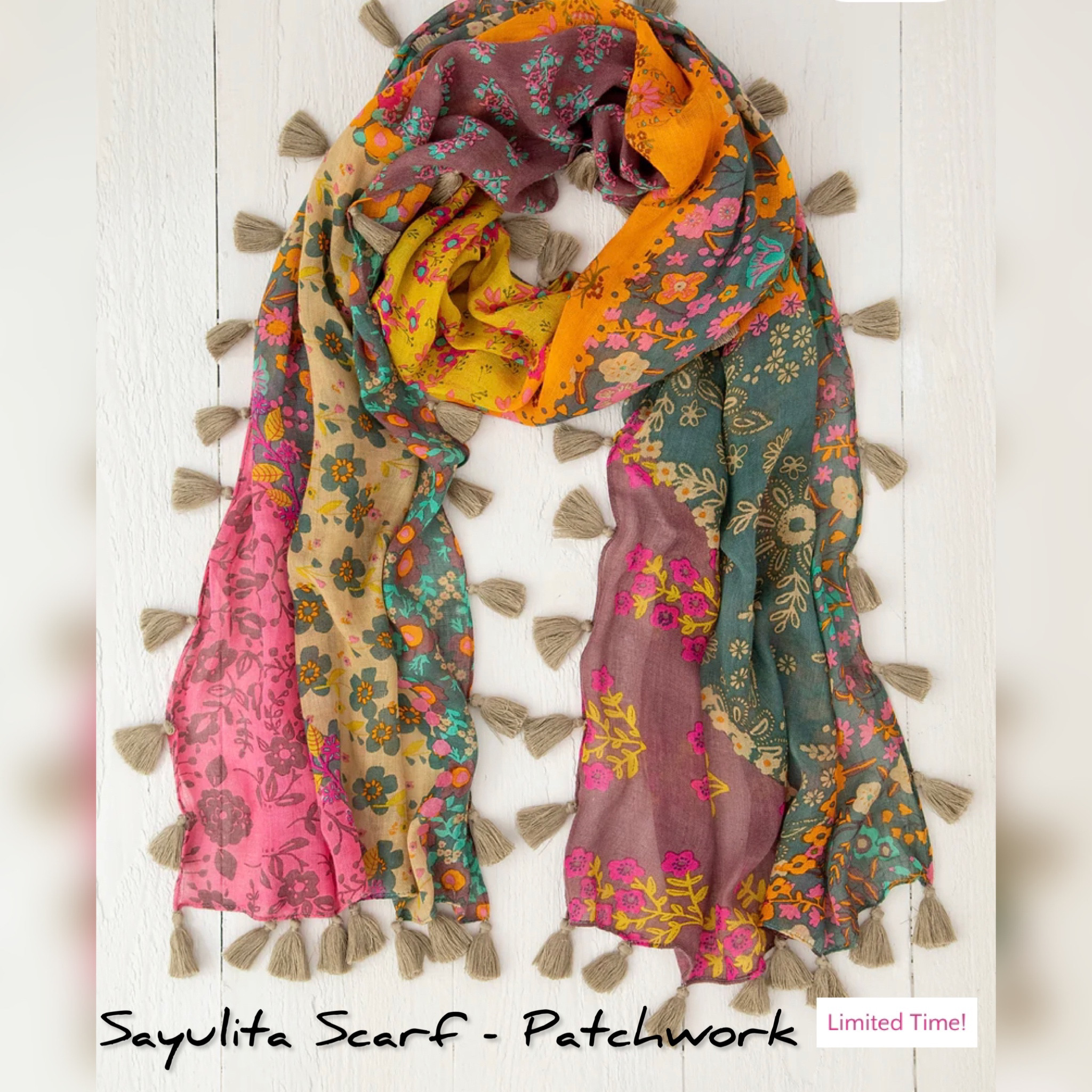 Lightweight Sayulita Scarf. It can be worn so many different ways and its vibrant prints and tassel trim details make it so much fun to accessorize with any outfit! 

#LTKstyletip #LTKU #LTKFind