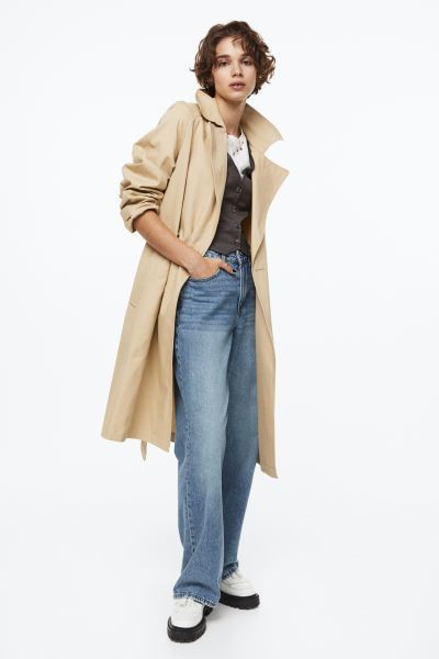 Cotton Twill Trench Coat | H&M (US + CA)