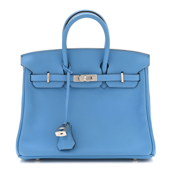 Hermes Swift Birkin 25 Bleu Paradis | FASHIONPHILE (US)