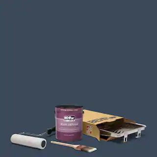 1 gal. #M500-7 Very Navy Extra Durable Eggshell Enamel Interior Paint and 5-Piece Wooster Set All... | The Home Depot